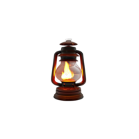 realistic lantern old style on transparent background png