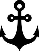 Stencil anchor clipart Sea symbol vector