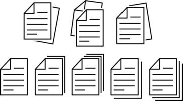 Document file icon Outline sign Sketch paper clipart vector