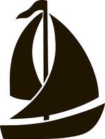 Stencil yacht clipart Sea icon vector