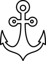 Sketch anchor clipart Sea symbol vector