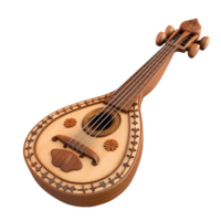 Generated AI guitar Musical Instrument isolated on a transparent background png