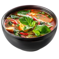 Generated AI Mix Vegetable Soup isolated on a transparent background png