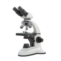 Generated AI 3d render microscope isolated on transparent background png