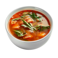 Generated AI Delicious Roast Chicken soup isolated on a transparent background png