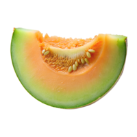 ein Scheibe von Cantaloup-Melone im Grün und Orange Farbe. png