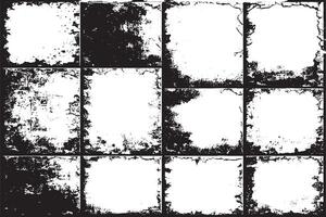 monochrome black grunge gritty destressed texture illustration for background texture vector