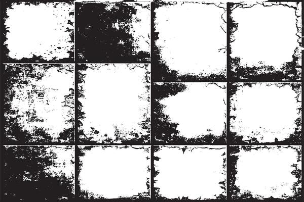 monochrome black grunge gritty destressed texture illustration for background texture