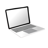 A laptop with a blank screen png