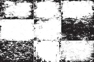 monochrome black grunge gritty destressed texture illustration for background texture vector