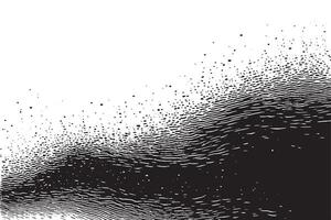 negro trama y distorsionado textura en puro blanco antecedentes ilustración imagen antecedentes textura vector