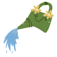 Green watering can png