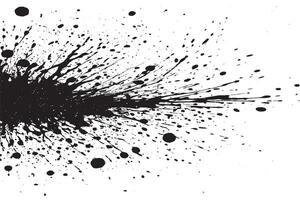 black ink splashes on white canvas monochrome background texture vector