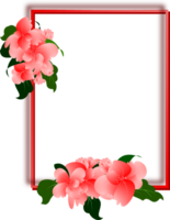 rosado flores arreglo marco png