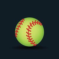 Green sport Ball Emoji illustration. 3d cartoon Style Ball isolated on background. vector