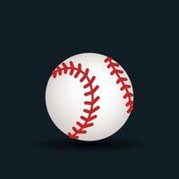 béisbol pelota emoji ilustración. 3d dibujos animados estilo pelota aislado en antecedentes. vector