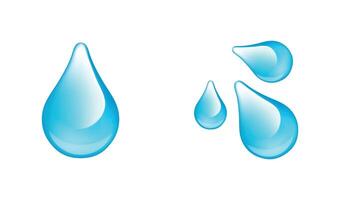 Blue water drop icon set. Illustration graphic of water drop vector