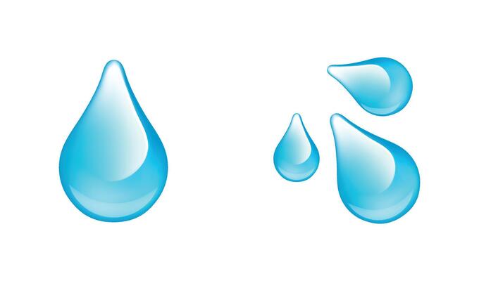 Blue water drop icon set. Illustration graphic of water drop