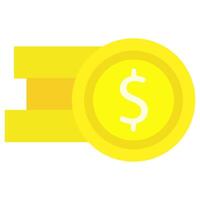 Currency exchange, coin icon, piggy bank, collection of coins, dollar, cryptocurrency, flat design, simple image, cartoon style. Money making concept. line icon for business and advertising vector