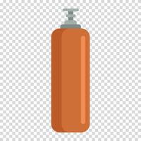 Orange extinguisher, cylinder, firefighters, specialized tool, flat design, simple image, cartoon style. Fire protection system concept. line icon for business and advertising vector