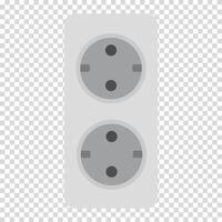 European charging connector with two clips, charger, flat design, simple image, cartoon style. Modern technology concept. line icon for business and advertising vector