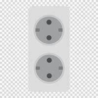 European charging connector with two clips, charger, flat design, simple image, cartoon style. Modern technology concept. line icon for business and advertising vector