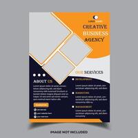 premium unique business flyer template vector