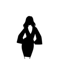 women silhouette flat in white background vector