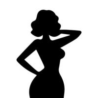 women silhouette flat in white background vector