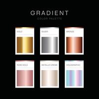 Set of top gradients in different shades vector