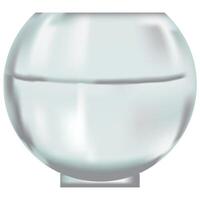 3D Isolated Glass Bowl Vase Illustration vector