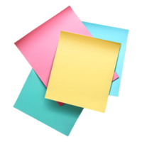 3D Rendering of a Colorful Sticky Notes on Transparent Background png