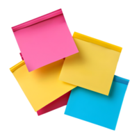 3D Rendering of a Colorful Sticky Notes on Transparent Background png