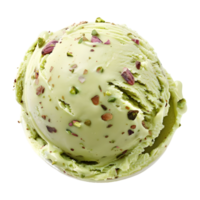 3D Rendering of a Green Vanilla Ice Cream on Transparent Background png