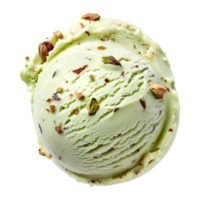 3D Rendering of a Green Vanilla Ice Cream on Transparent Background png