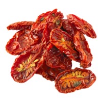3D Rendering of a Dry Red Chili on Transparent Background png