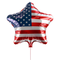 3D Rendering of a Balloon with USA Flag on it on Transparent Background png