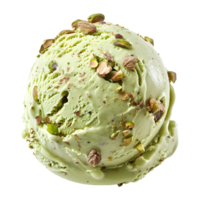 3D Rendering of a Green Vanilla Ice Cream on Transparent Background png