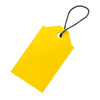 3D Rendering of a Jeans or Shirt Tag on Transparent Background png