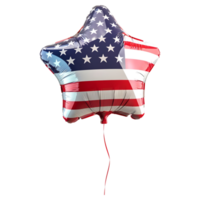 3D Rendering of a Balloon with USA Flag on it on Transparent Background png