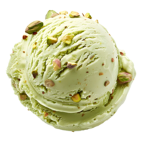 3D Rendering of a Green Vanilla Ice Cream on Transparent Background png