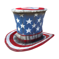 3D Rendering of a Cowboy Hat with USA Flag on it on Transparent Background png