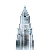 3D Rendering of a Big Skyscraper Building on Transparent Background png