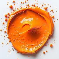 naranja pintar soltar aislado en blanco antecedentes con sombra. naranja pintar explosión foto