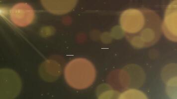 ciclo continuo d'oro e giallo particella sfondo con d'oro bolla aggiungendo giallo luccichio sfondo video