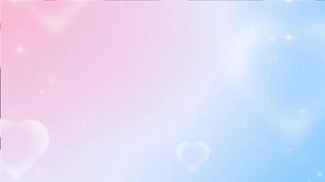 pink and blue background with hearts, Love glitter background, love glowing glitter and lights background video