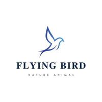 diseño de logotipo de pájaro volador vector