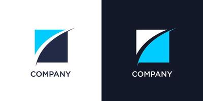 Abstract square blue logo design creative modern symbol illustration vector