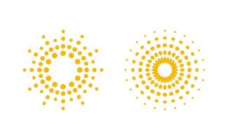 Dot circular pattern icon logo circle vortex background vector