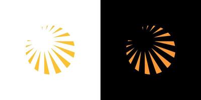 Sun light logo design circle yellow symbol vector